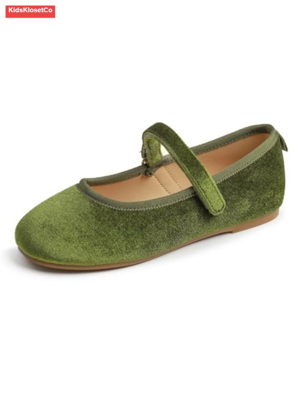 Girls Mary Jane Flats Soft Ballet Shoes Velvet Vegan Leather Party Holiday
